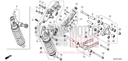 KISSEN, HINTEN CRF1100DL de 2020